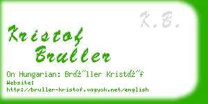 kristof bruller business card